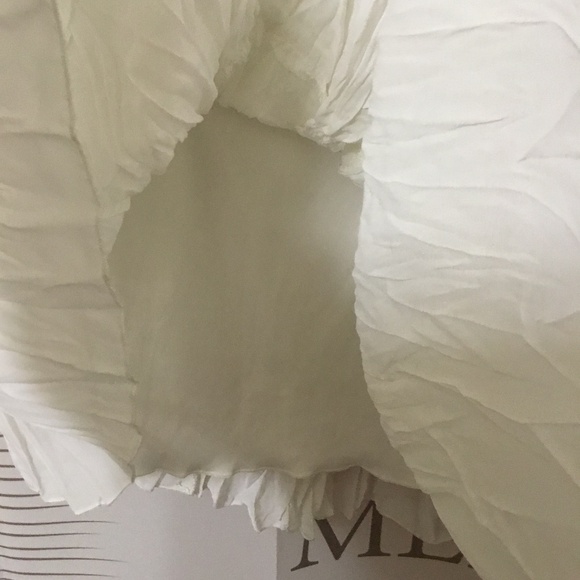 Rene Margo NWT Women’s White Wrinkled Tiered Lined Boho Midi Skirt L (12-14) - Picture 5 of 8